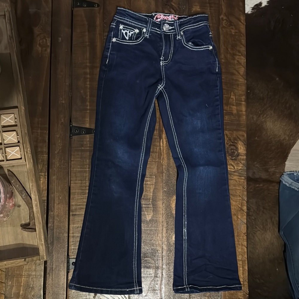 Indigo Blue Bootcut Jeans with Flare